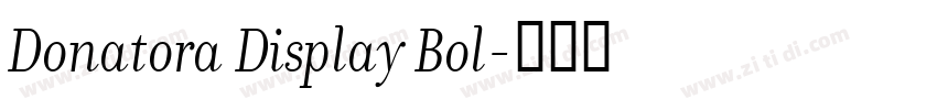Donatora Display Bol字体转换